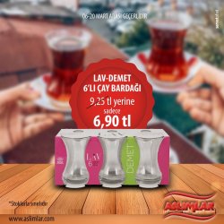 6 LI ÇAY BARDAĞI 6,90