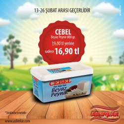 CEBEL 800 GR BEYAZ PEYNİRDE KAMPANYA